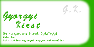 gyorgyi kirst business card